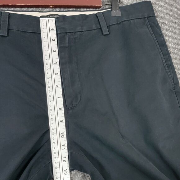 Banana Republic Pants Mens 36x31* Black Emerson Chino 100% Cotton - Picture 4 of 13